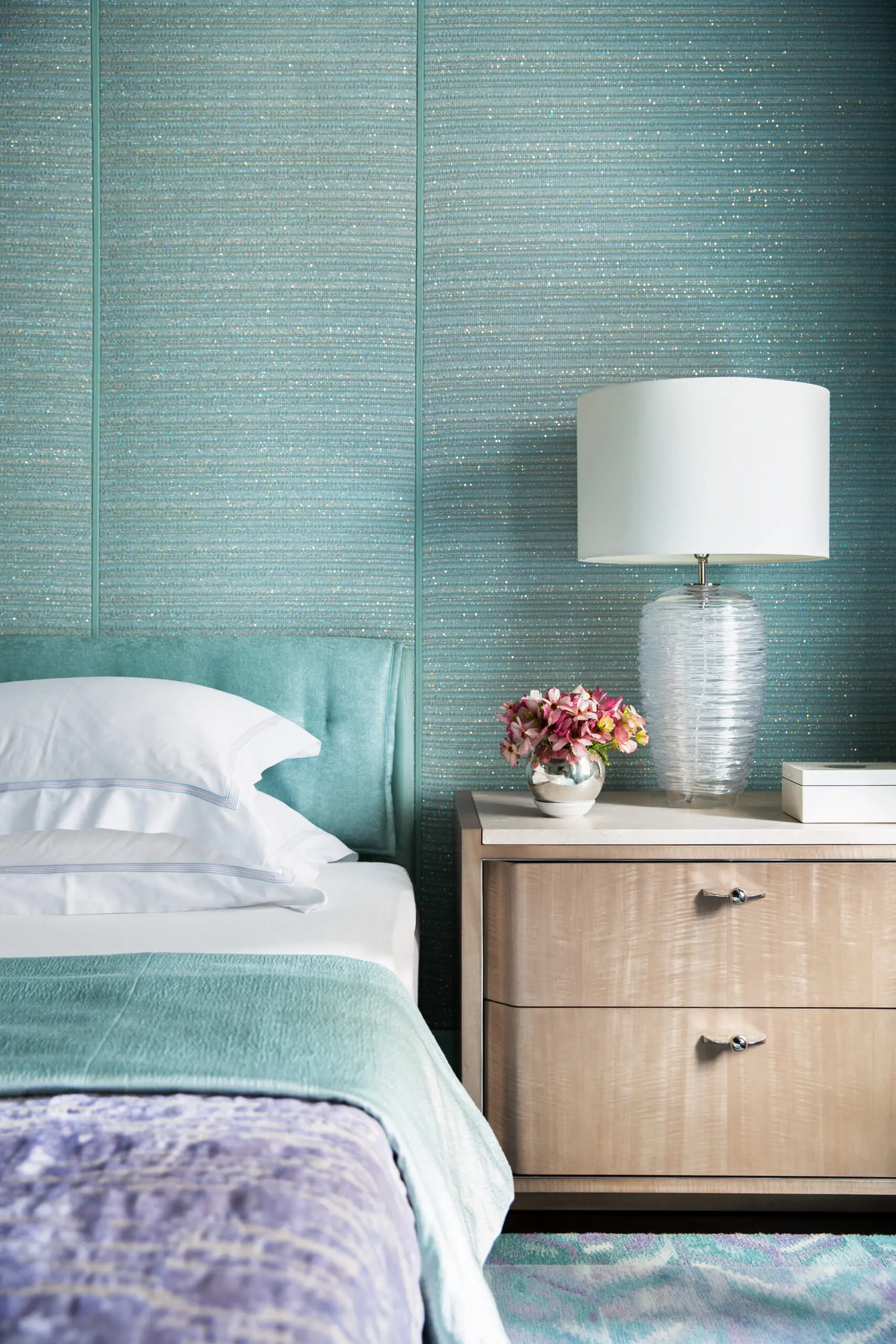 A well feathered empty next designed by Jamie Drake and photographed by Brittany Ambridge